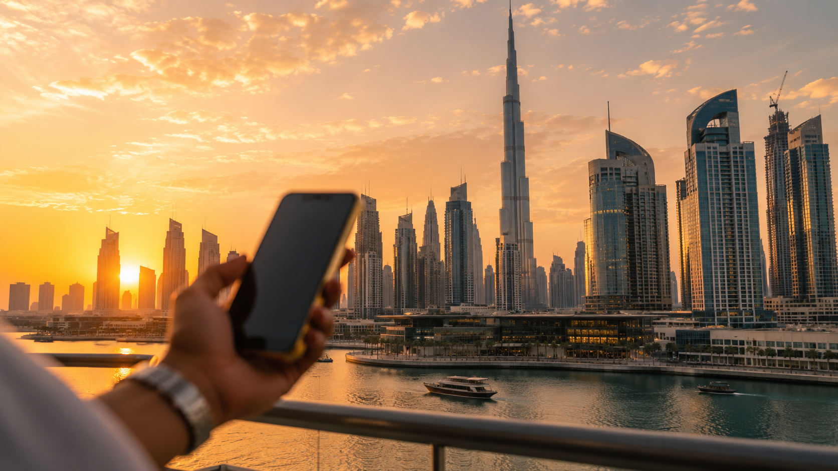 Skyline von Dubai – eSIM-Guide für die Vereinigten Arabischen Emirate